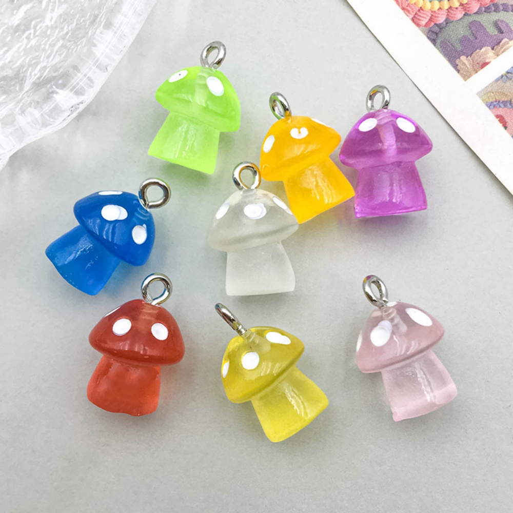 16pcs Luminous Mushroom Charms - огляд і ціна Resin Art For Sale