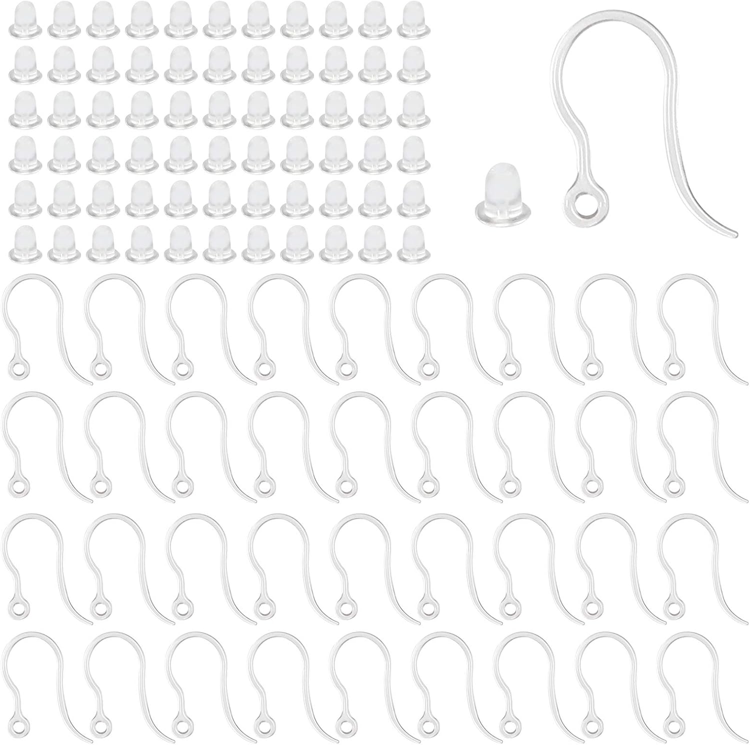 40pcs Clear Plastic Earring Ho - огляд і ціна Resin Art For Sale