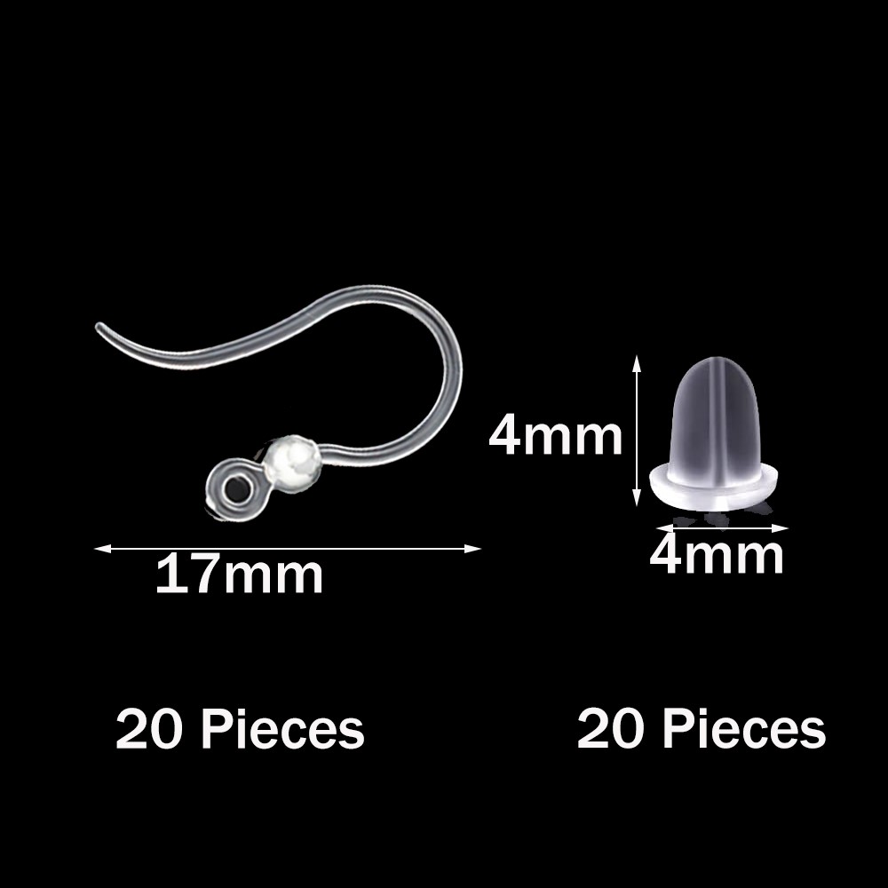 40pcs Clear Plastic Earring Ho - огляд і ціна Resin Art For Sale