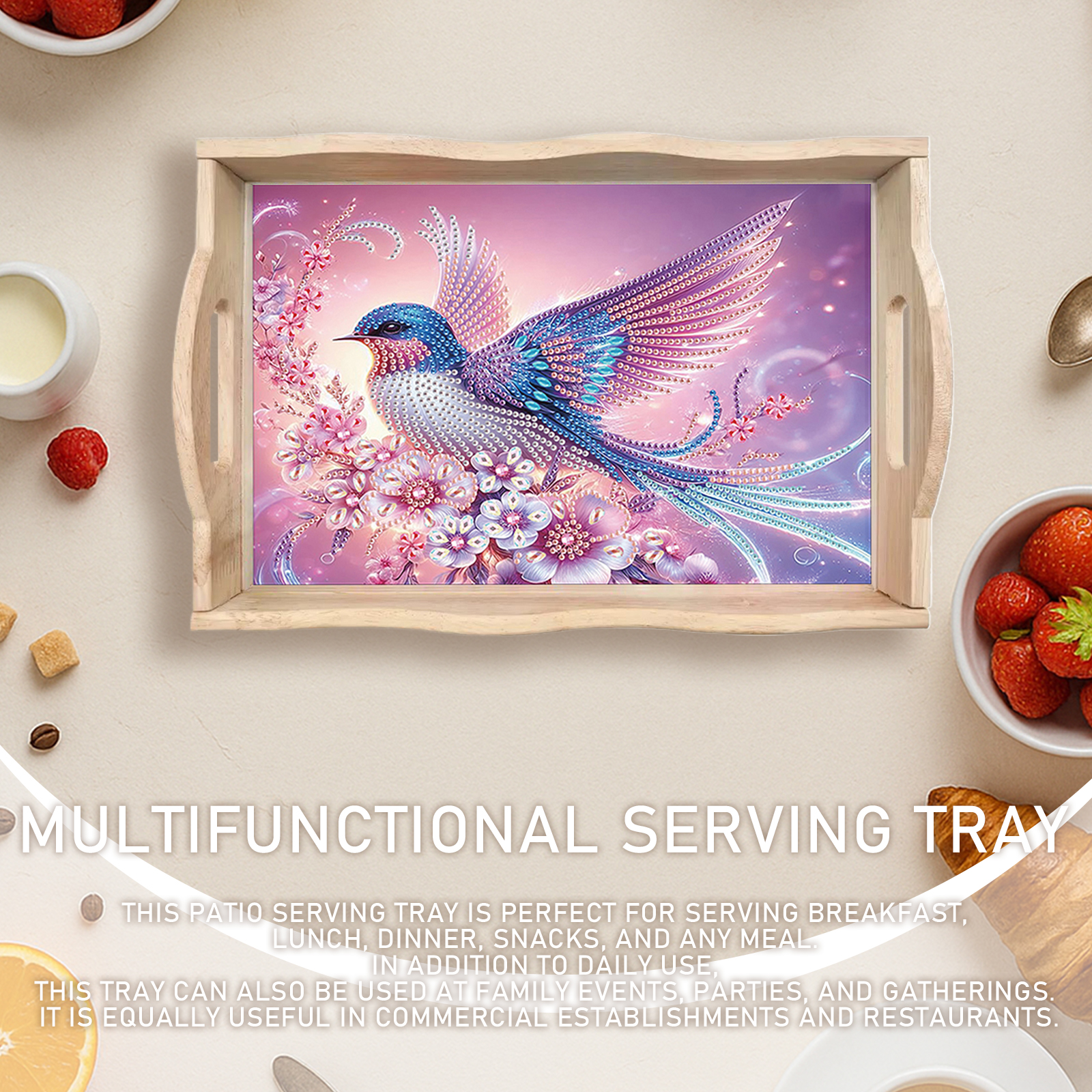 Large Size Diamond Painting Wo - огляд і ціна Resin Art Wooden Tray