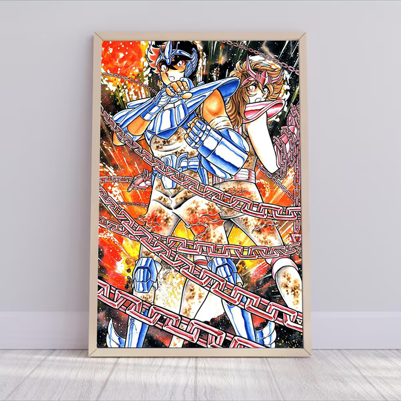 Saint Seiya Anime Poster Decor - огляд і ціна Resin Art On Canvas