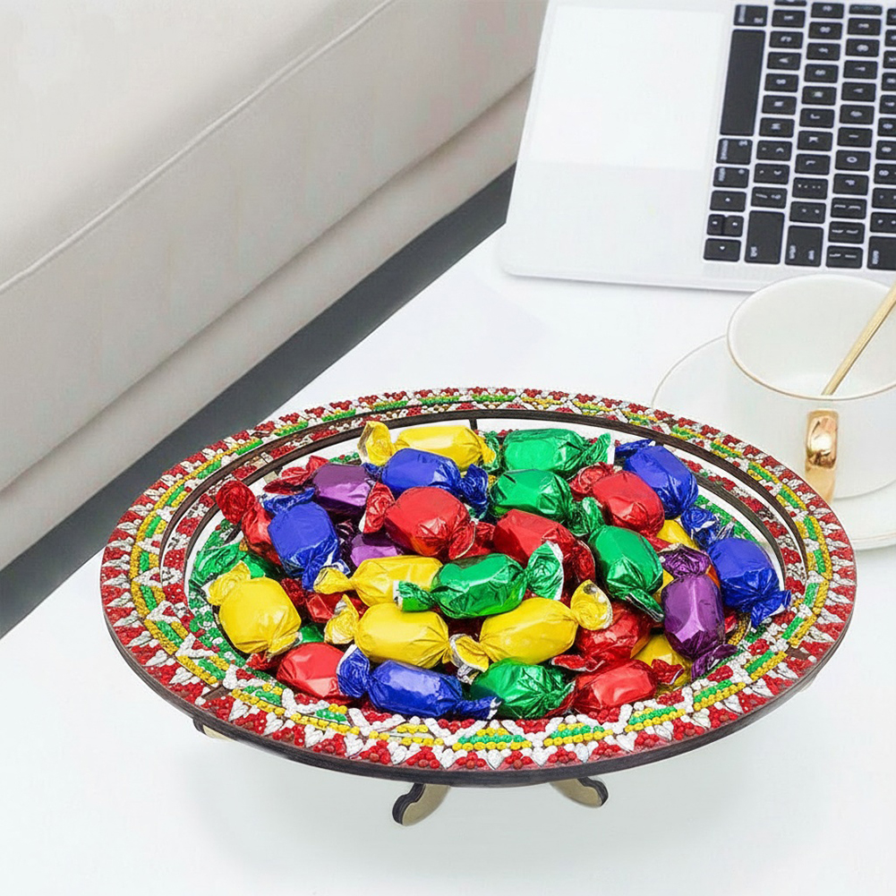 DIY Diamond Painted Wooden Din - огляд і ціна Resin Art Wooden Tray