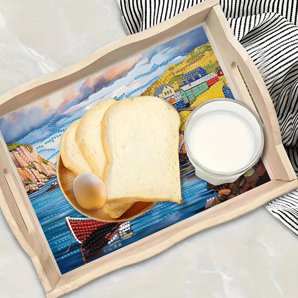 DIY Diamond Art Wooden Serving - огляд і ціна Resin Art Wooden Tray