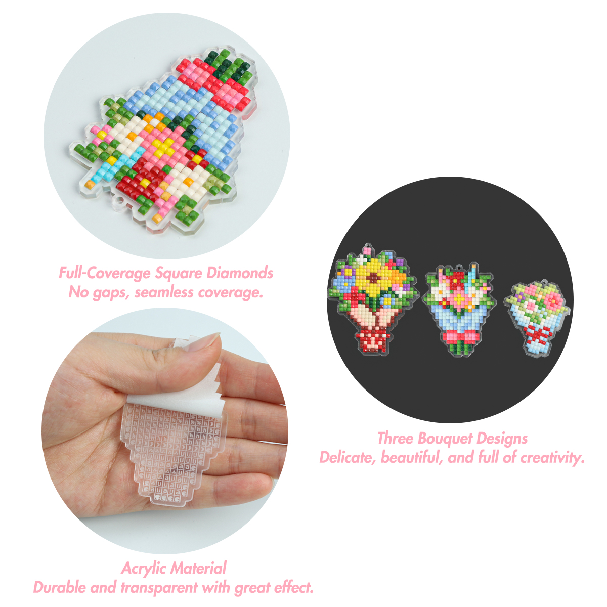 FOREVER YOUNG 3PCS Bouquet Acr - огляд і ціна Resin Art Craft