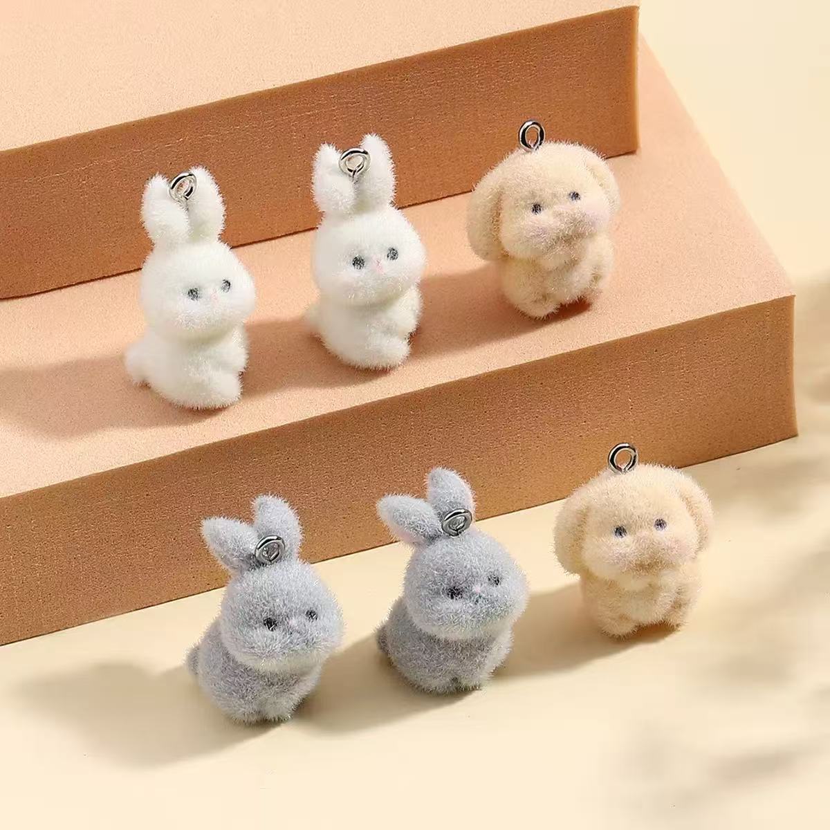 10pcs Flocking Little Rabbit R - огляд і ціна Resin Art For Sale