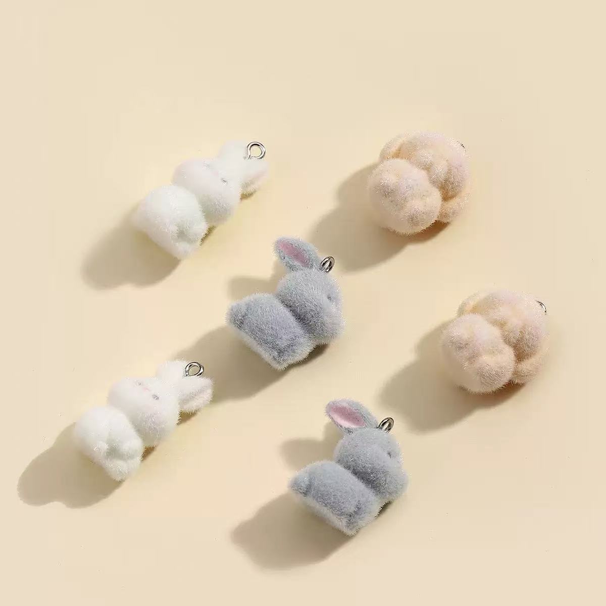 10pcs Flocking Little Rabbit R - огляд і ціна Resin Art For Sale