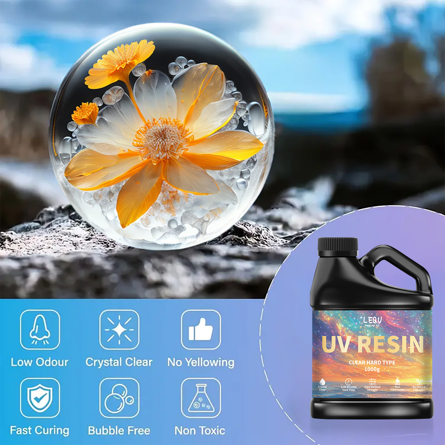 100/200/500/1000g UV Epoxy Res - огляд і ціна Resin Art Glue