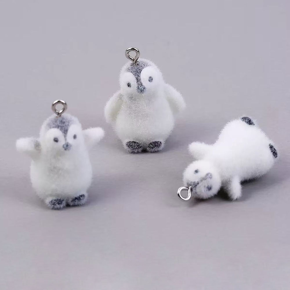 5pcs Flocking Small Penguin Re - огляд і ціна Resin Art For Sale