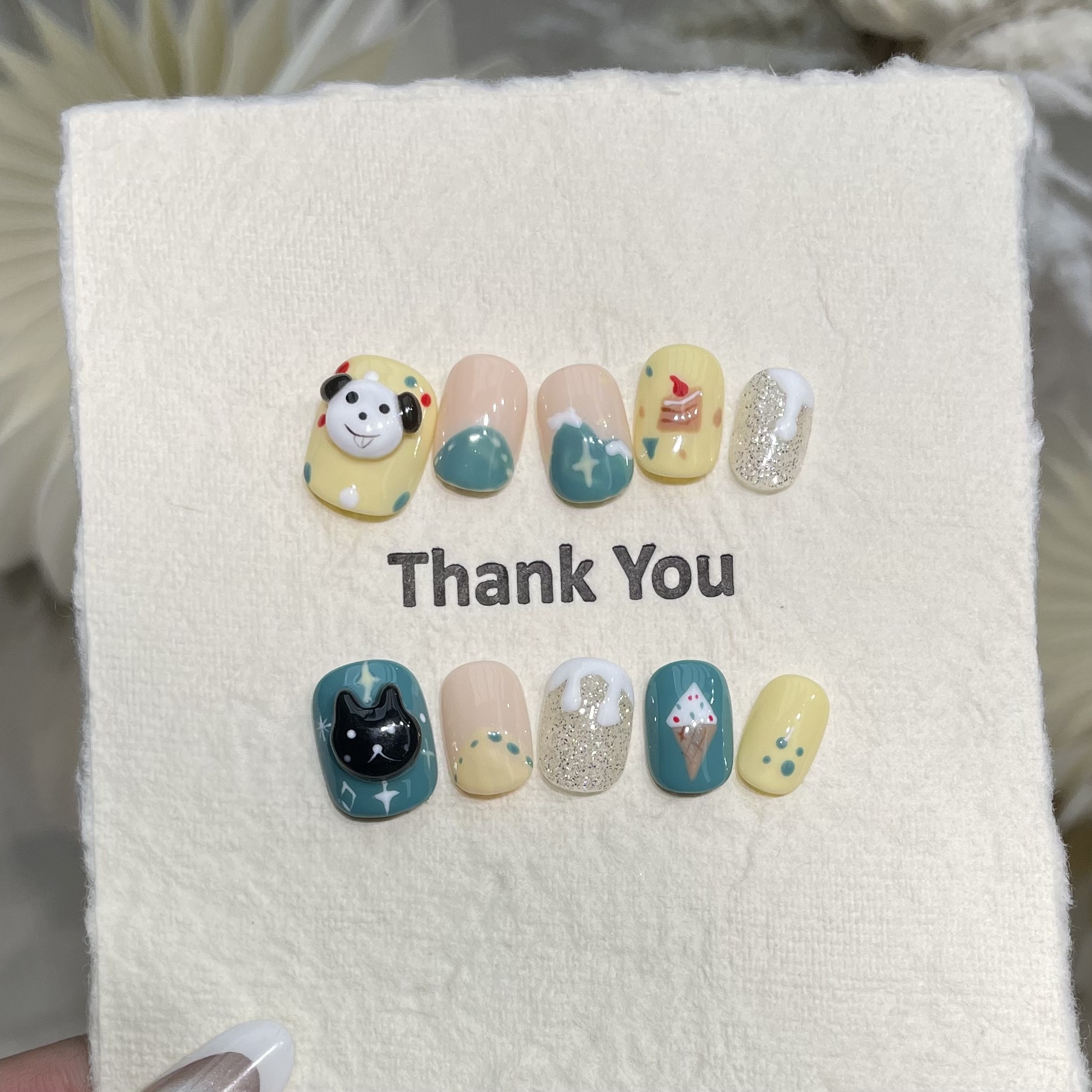 10Pcs Handmade Press On Nails  - огляд і ціна Resin Art Glue